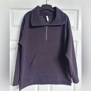 Zella Women’s Eggplant Half-Zip top size medium